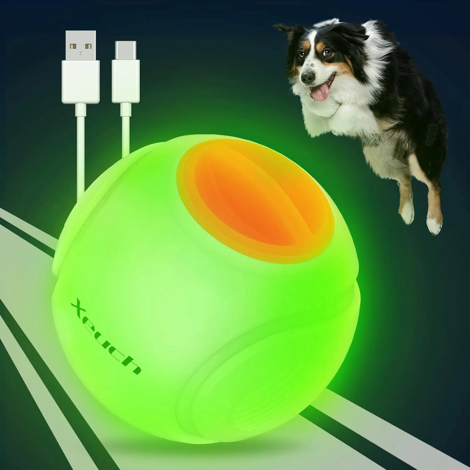 Pelota LED Para Perros Con Aroma Natural Y Carga Rápida Resistente Al Agua