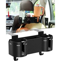 Organizador De Asiento Trasero Jetoo Con Portavasos Y Ganchos De Alta Capacidad