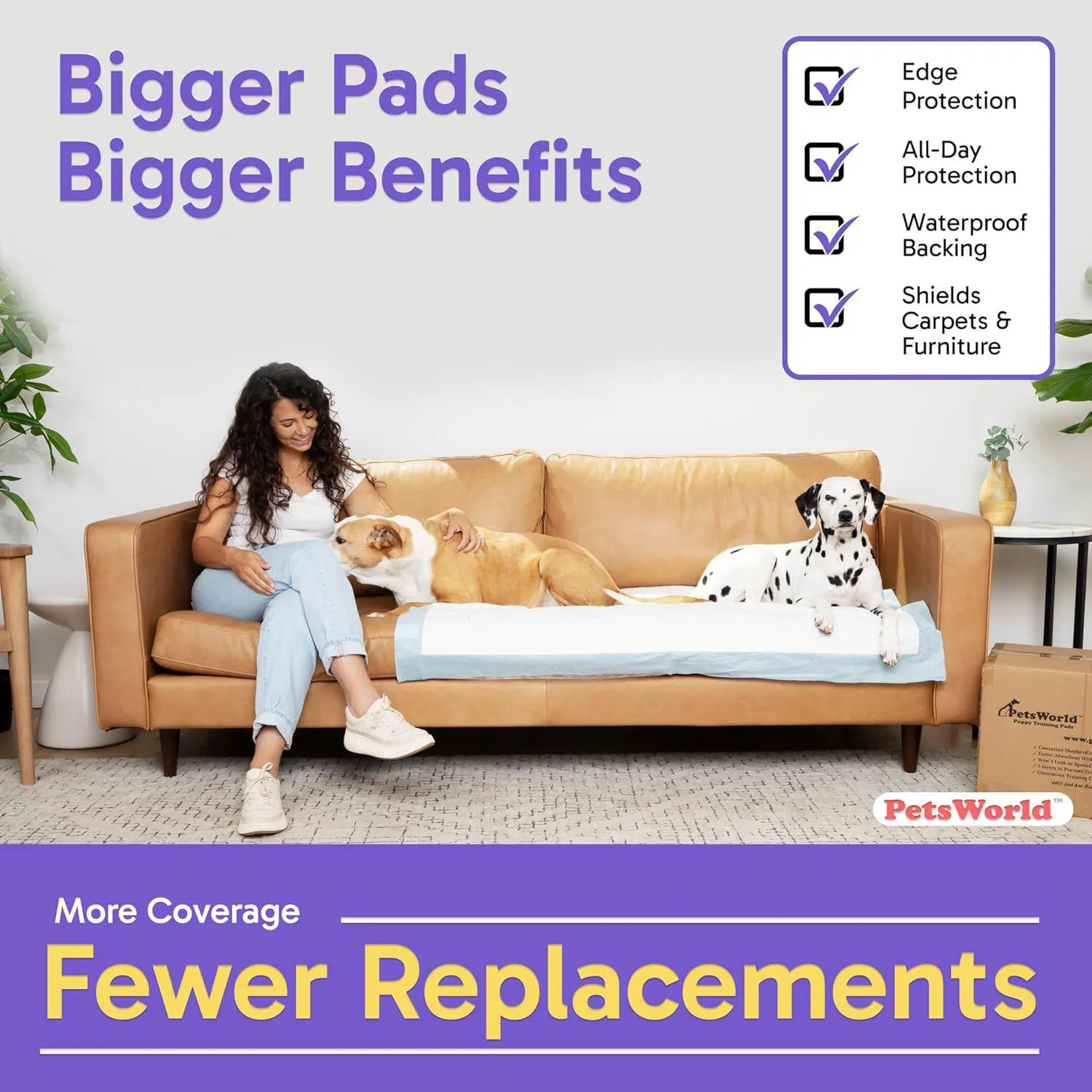 Almohadillas Para Entrenamiento De Perros PETSWORLD Resistentes Y Absorbentes 3