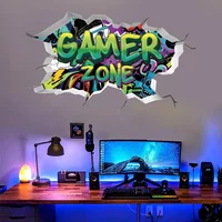 Calcomanías Gamer 3D Para Pared Autoadhesivas TOARTI