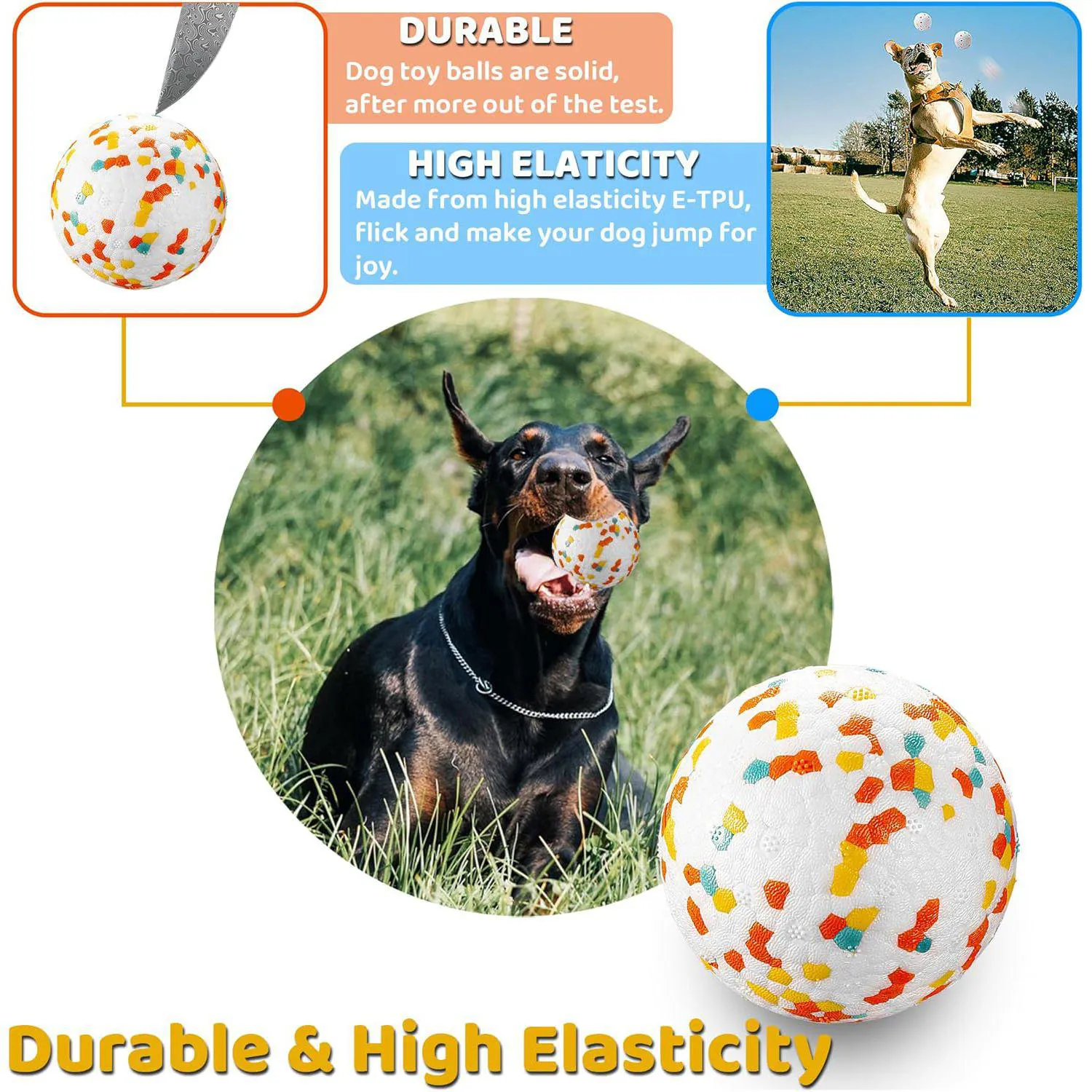 Pelota Resistente Para Perros Masticadores Agresivos Con Alta Elasticidad