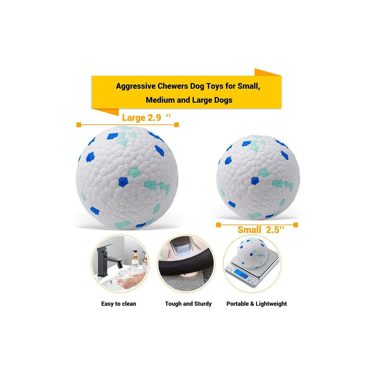 Pelota Resistente Para Perros Flotante Ideal Para Juegos Al Aire Libre 3