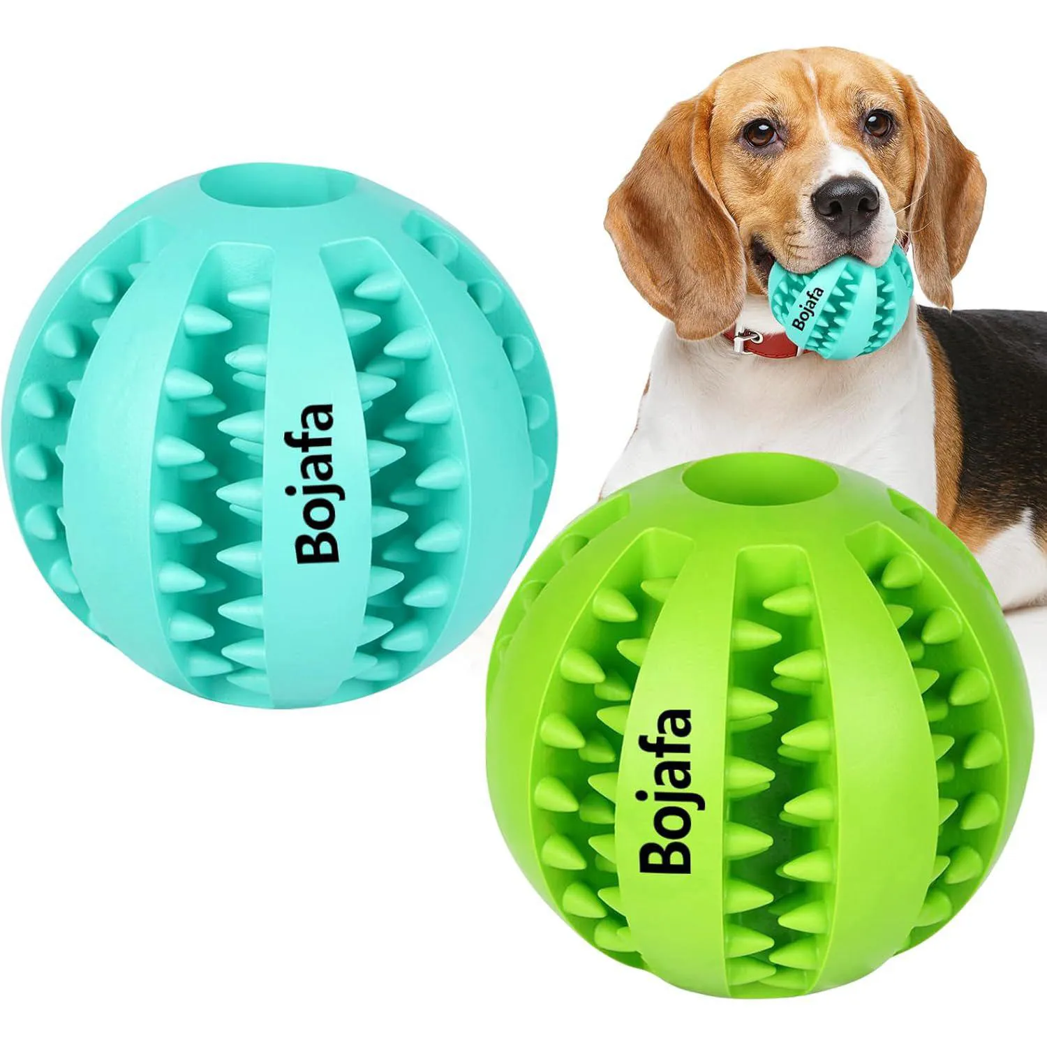 Pelota De Goma Para Perros Bojafa Con Dispensador De Golosinas Y Diseño Resistente