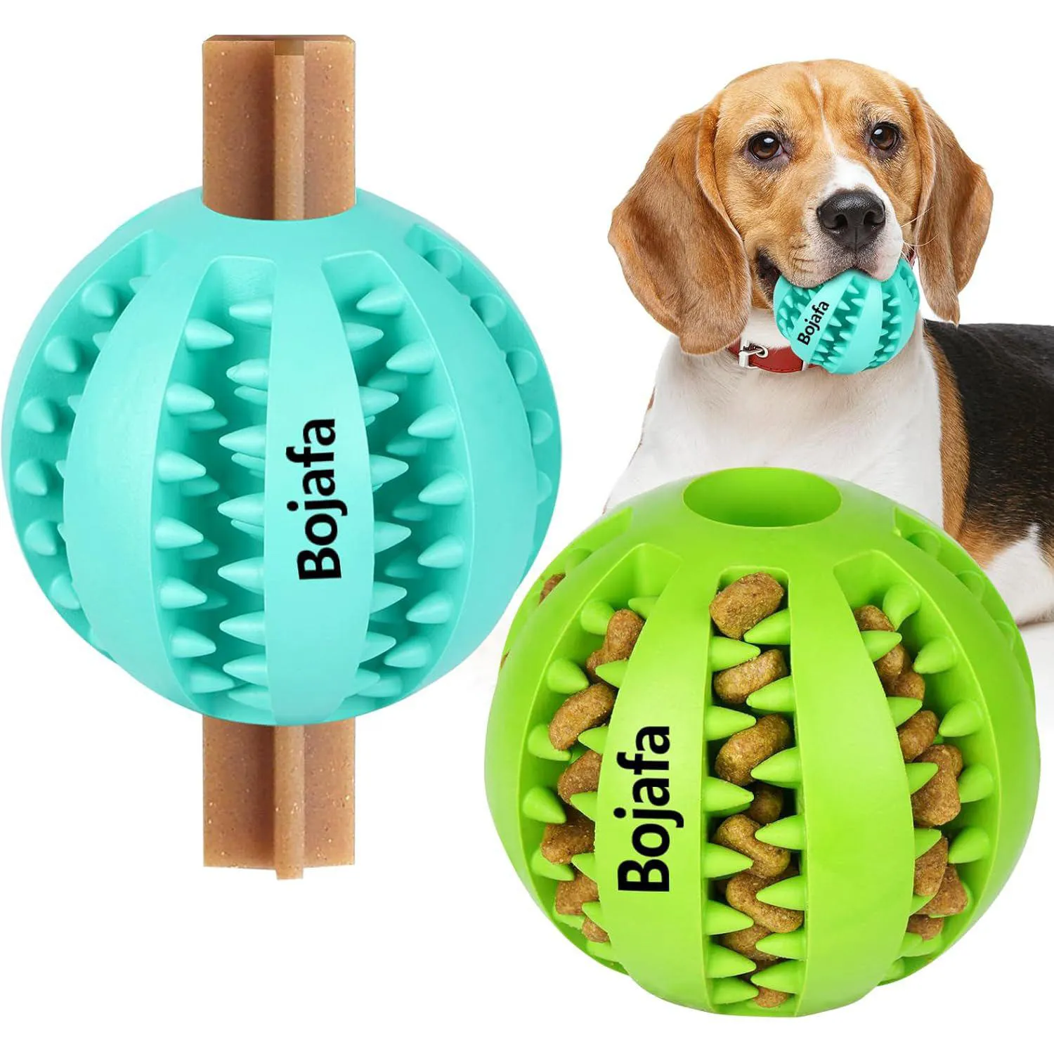 Pelota De Goma Para Perros Bojafa Con Dispensador De Golosinas Y Diseño Resistente