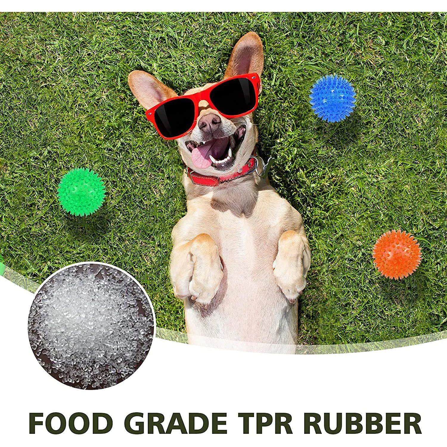 Pelotas Chirriantes Para Perros Paquete De 6 Flotantes Con Textura Para Dentición
