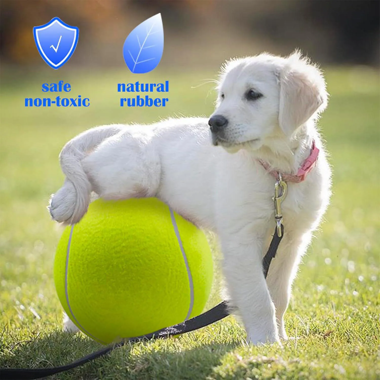 Pelota De Tenis Gigante Para Perros De 24 Cm Con Aguja De Inflado Para Juegos Al Aire Libre