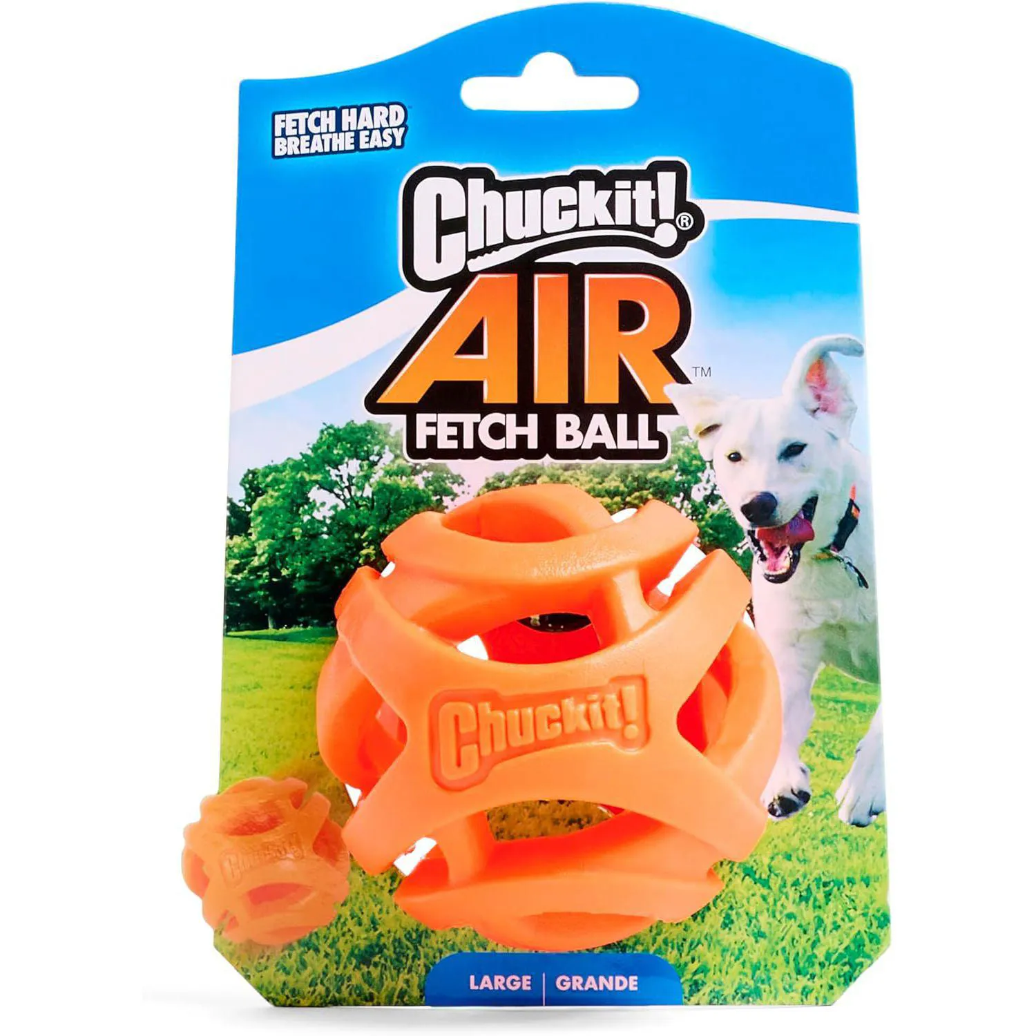 Pelota para Perros con Diseño Perforado y Rebote Activo Color Naranja