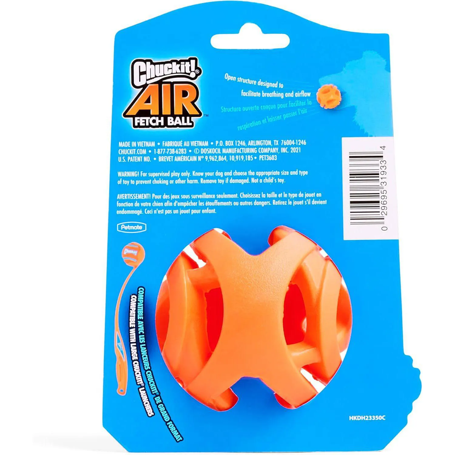 Pelota para Perros con Diseño Perforado y Rebote Activo Color Naranja 3