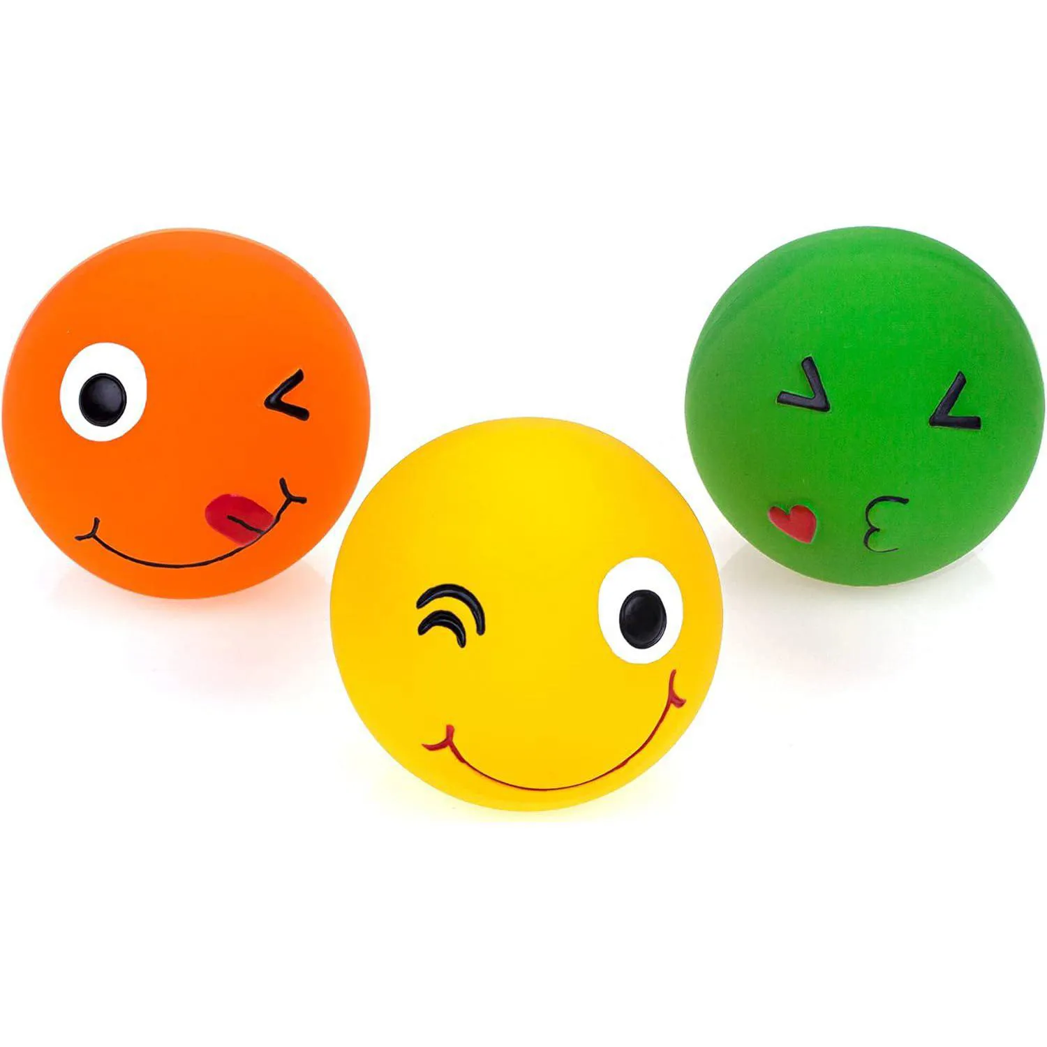 Pelotas De Látex Para Perros CHIWAVA Paquete De Tres Con Sonido Chirriante