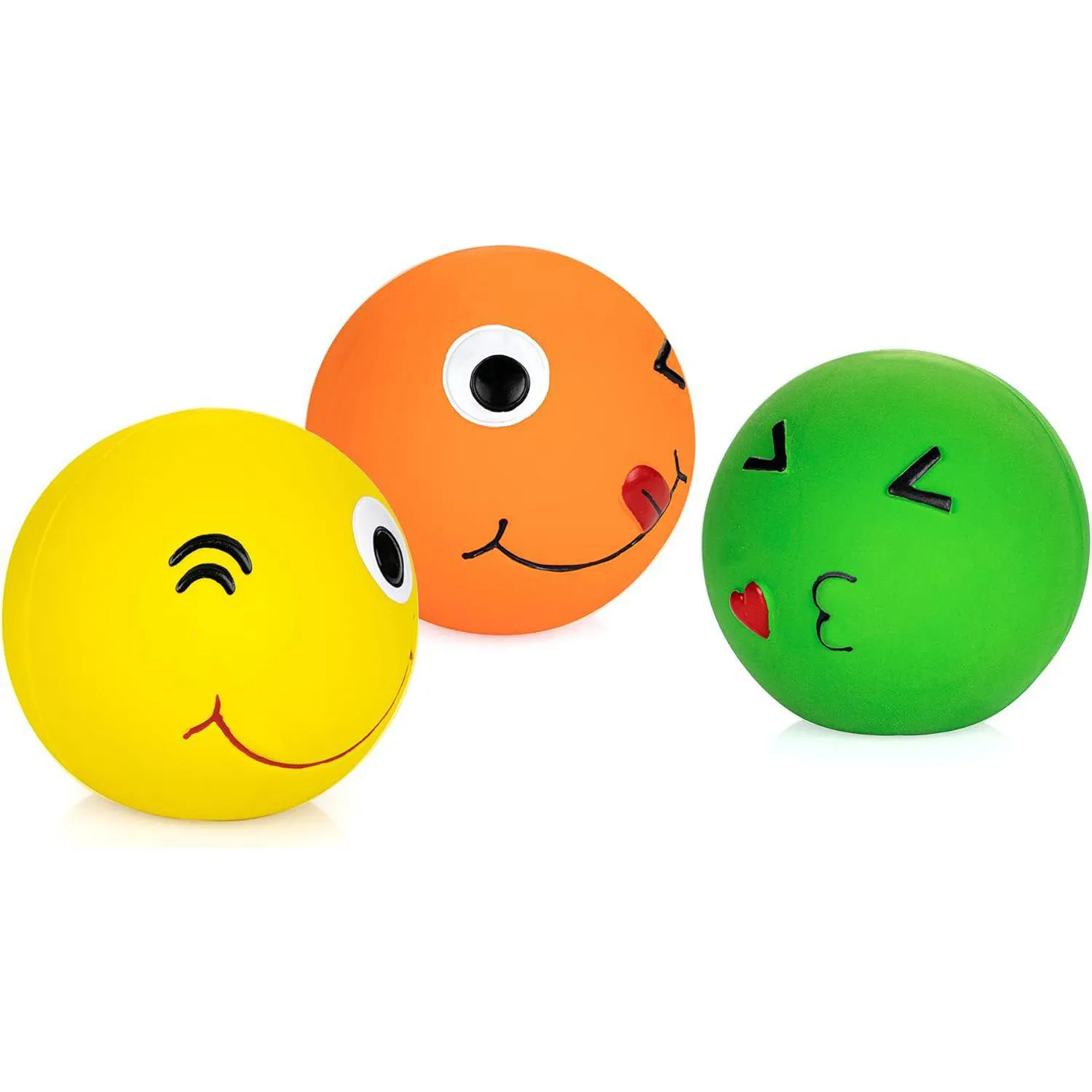 Pelotas De Látex Para Perros CHIWAVA Paquete De Tres Con Sonido Chirriante 3