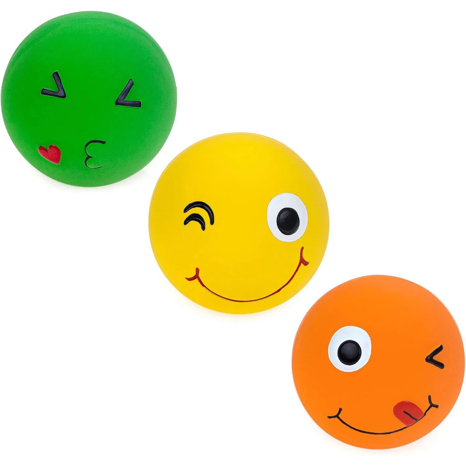 Pelotas De Látex Para Perros CHIWAVA Paquete De Tres Con Sonido Chirriante 4