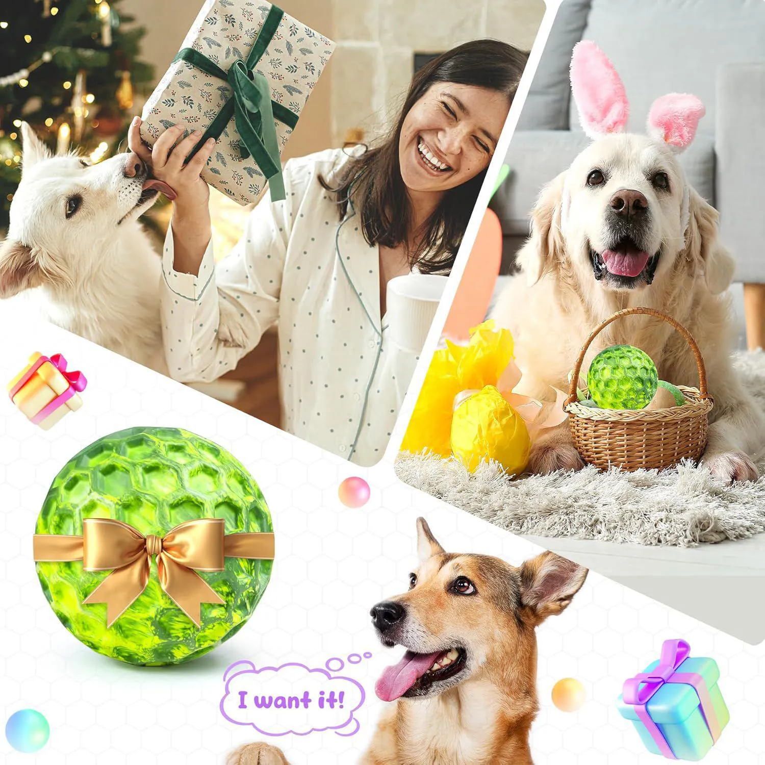 Pelota Chirriante Para Perros Resistente Con Sabor A Carne Ideal Para Masticadores 8
