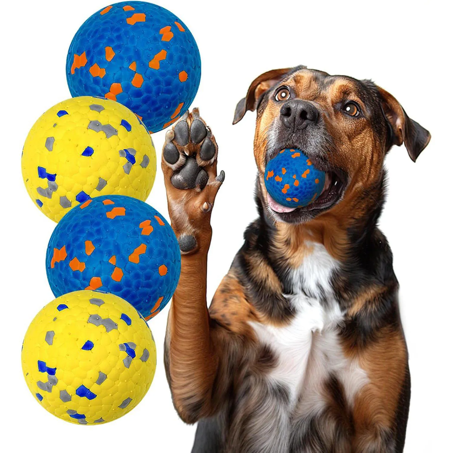 Pelotas De Tenis Para Perros Ultra Resistentes Flotantes Paquete De Cuatro Lepawit