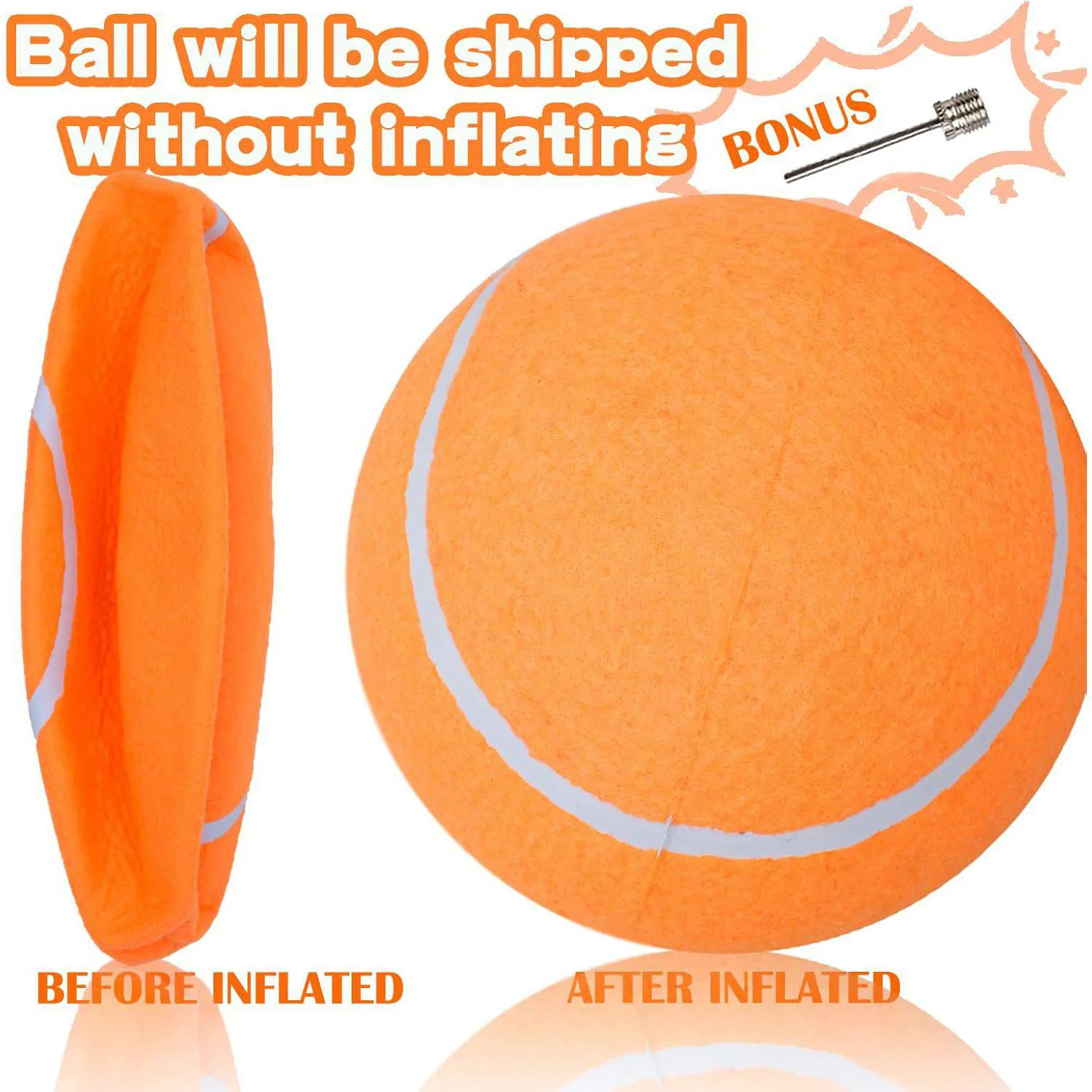 Pelota de Tenis Gigante para Perros Juguete Resistente para Juegos al Aire Libre 3