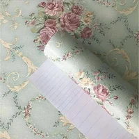 Papel Contac Teemall con Flores Verdes Vintage