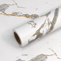 Papel Contac VEELIKE Mármol Blanco Y Oro Vinilo Autoadhesivo