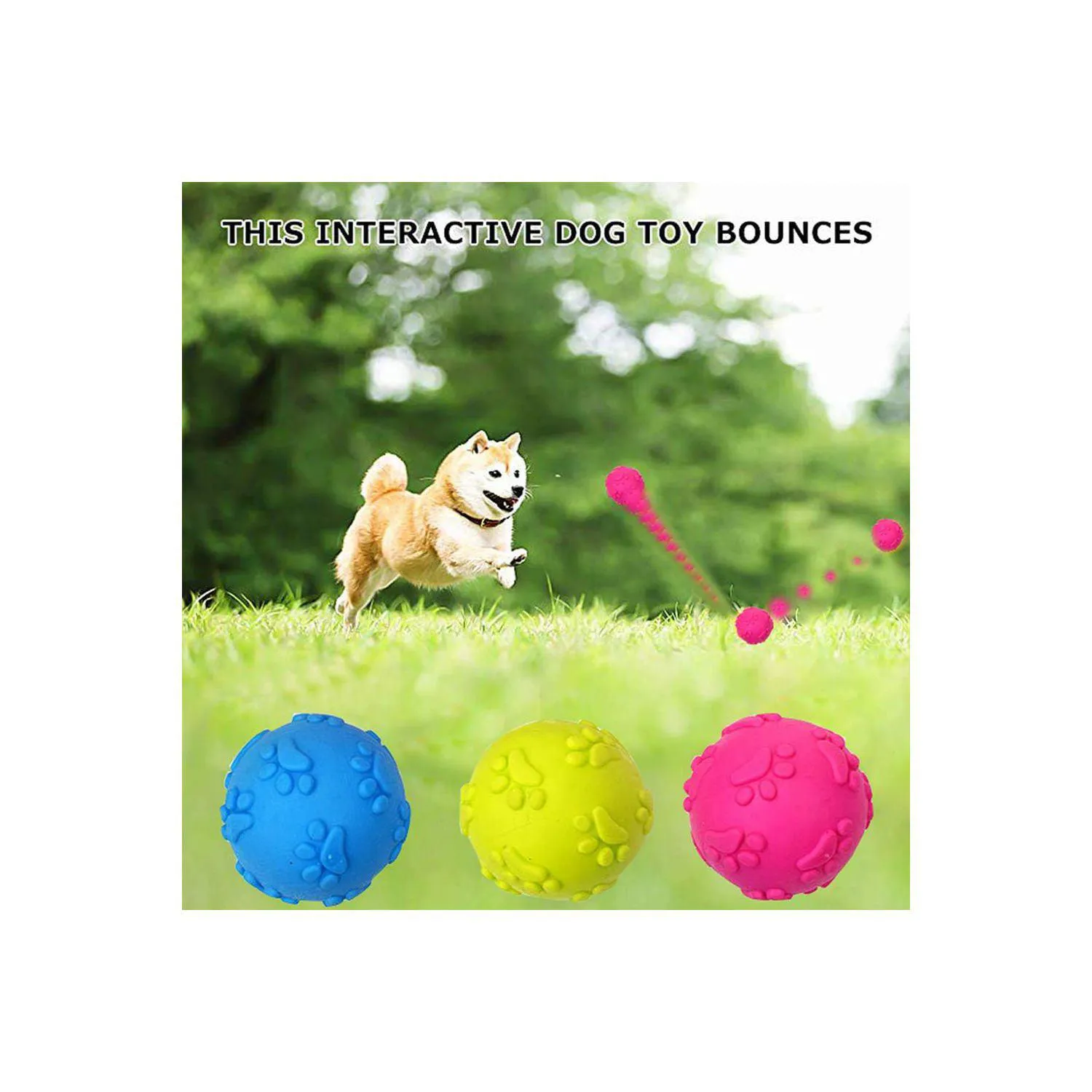Pelotas Chirriantes Para Perros Paquete De 3 De Goma Natural Flotantes Y Seguras 4