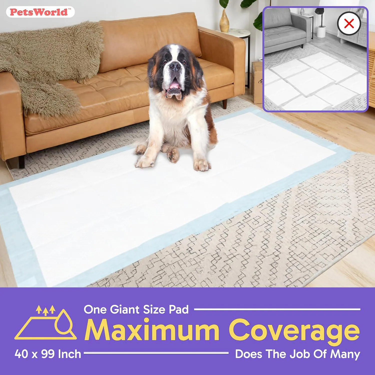 Almohadillas Gigantes Para Perros Con Cinta Adhesiva Y Protección Total