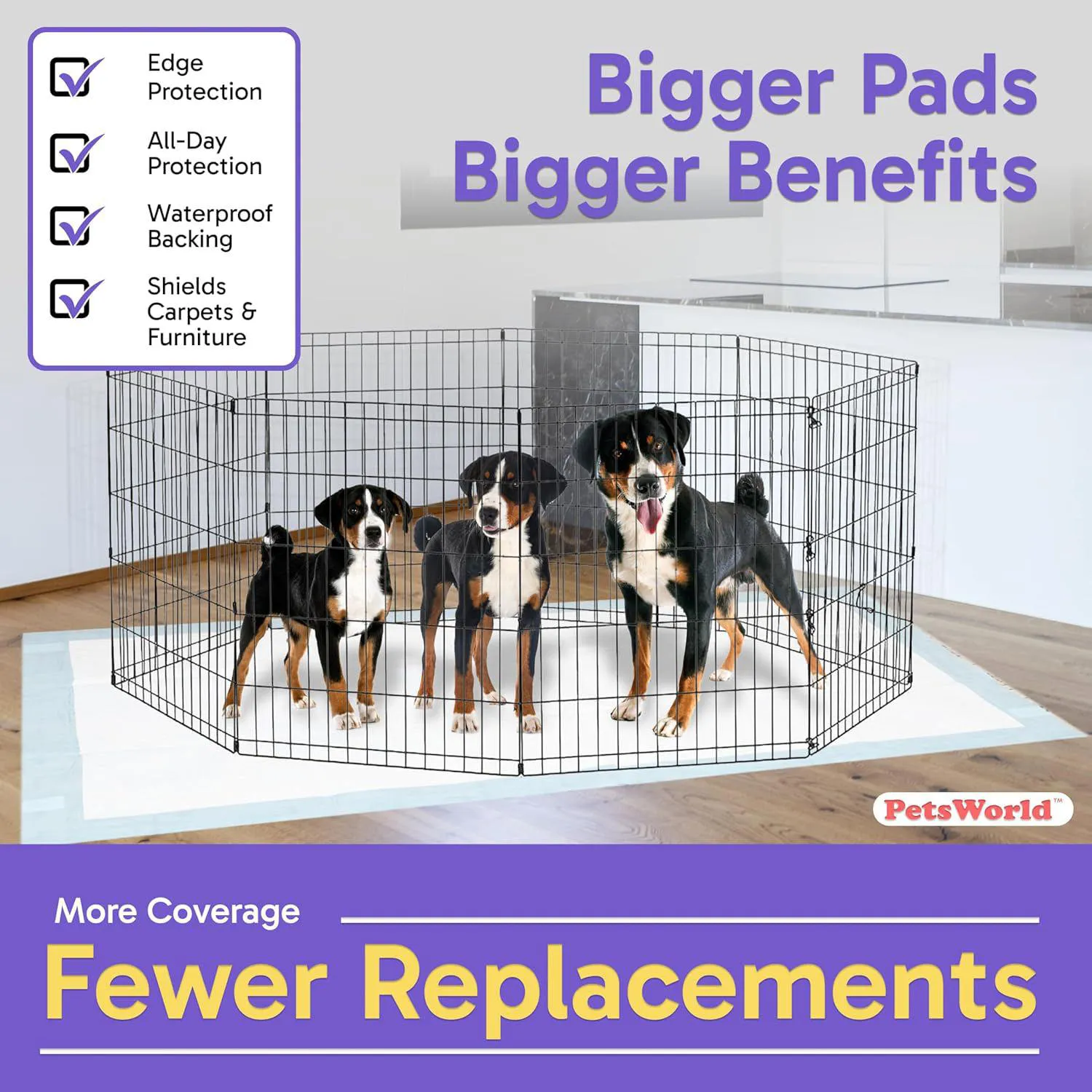 Almohadillas Gigantes Para Perros Con Cinta Adhesiva Y Protección Total 3