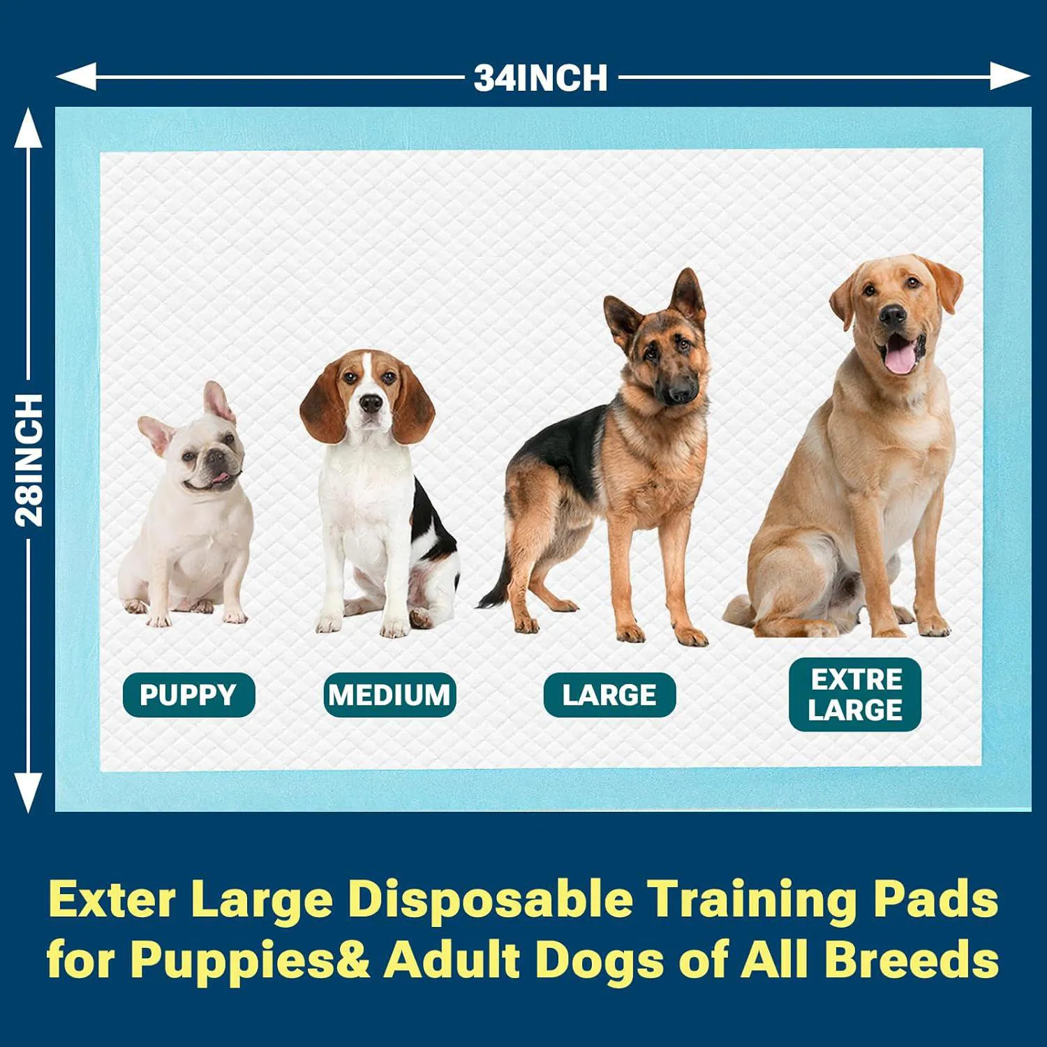 Almohadillas XL Para Perros Con Núcleo Ultraabsorbente Y Secado Rápido 8