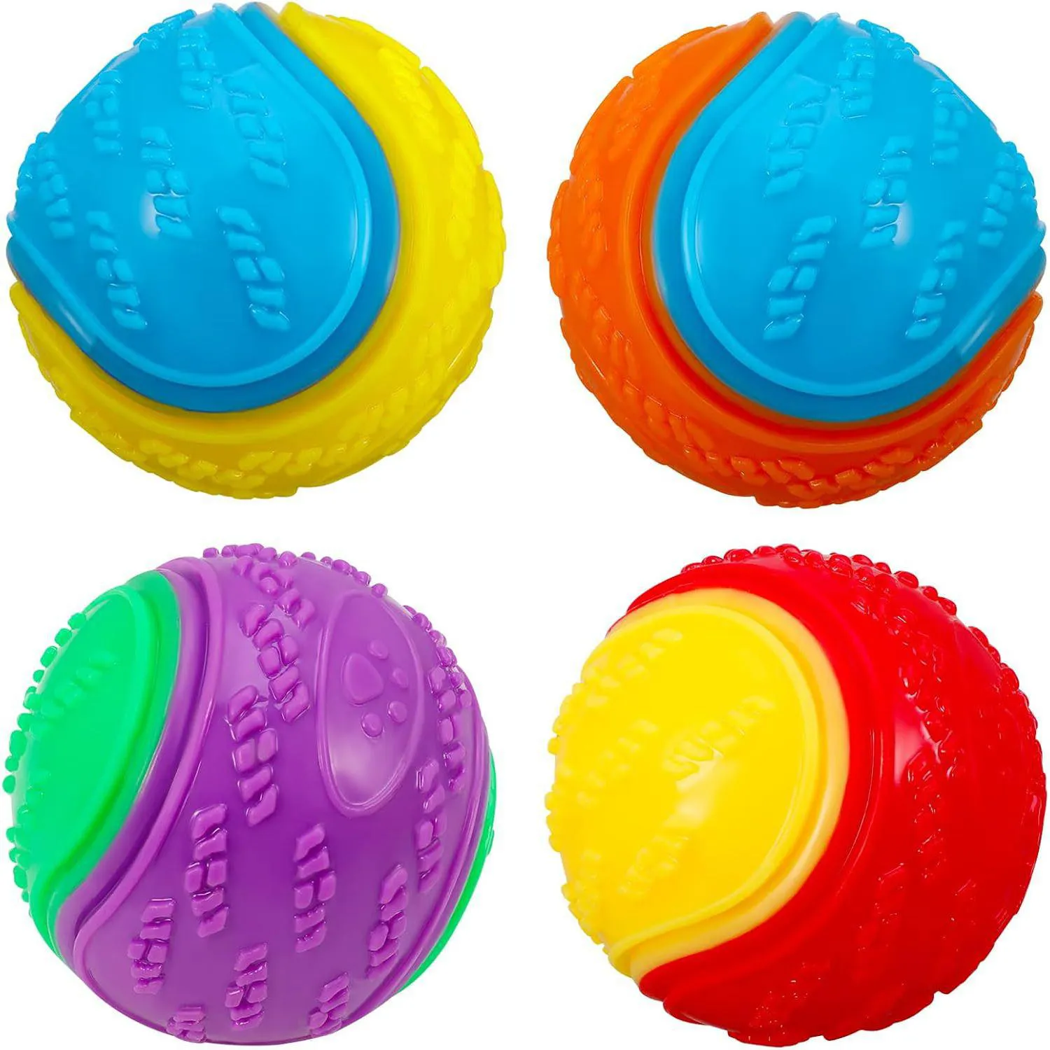 Pelotas Chirriantes para Perros Paquete de 4 Resistentes para Juego y Entrenamiento 8