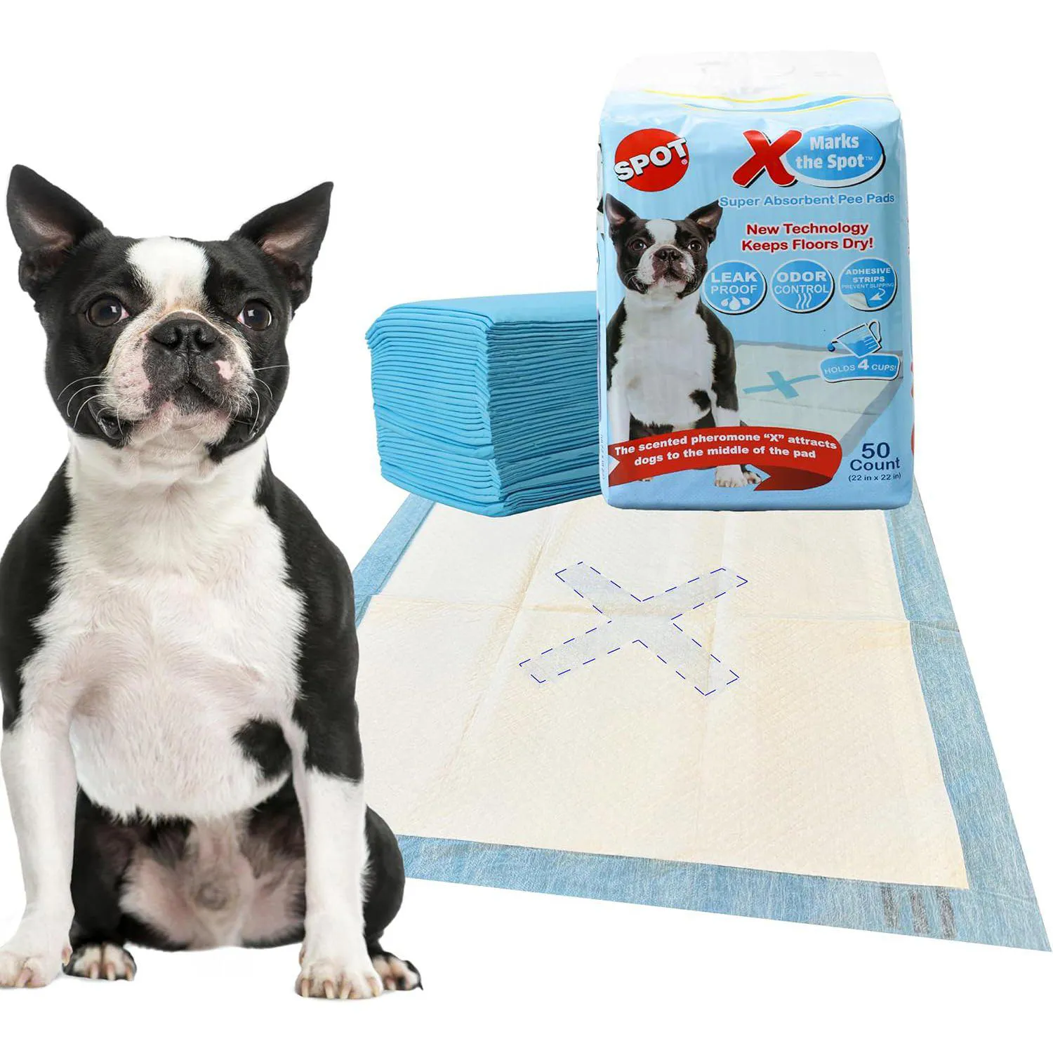 Almohadillas Para Cachorros Con Feromonas Y Tiras Adhesivas Extra Absorbentes