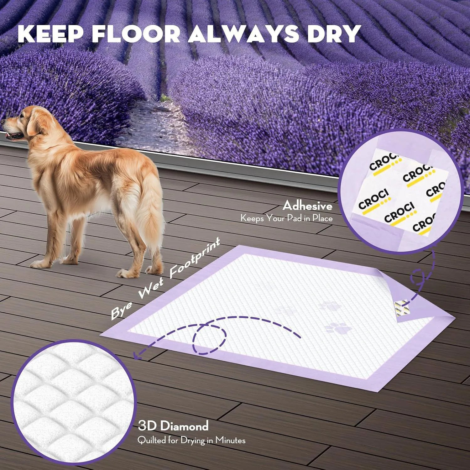 Almohadillas XL Para Cachorros Con Pestañas Adhesivas Y Alta Absorción 5