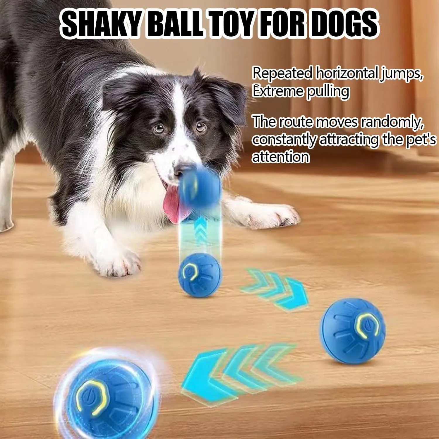 Pelota Inteligente Para Perros Con Movimiento Automático Y Luz LED Recargable