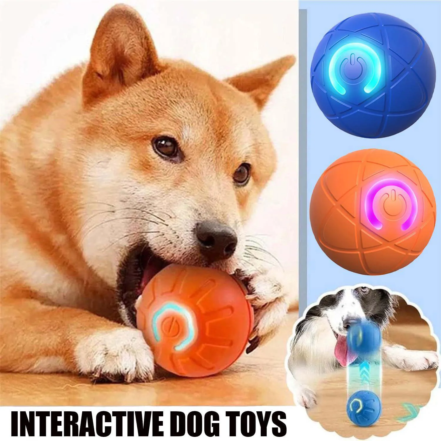 Pelota Inteligente Para Perros Con Movimiento Automático Y Luz LED Recargable 4