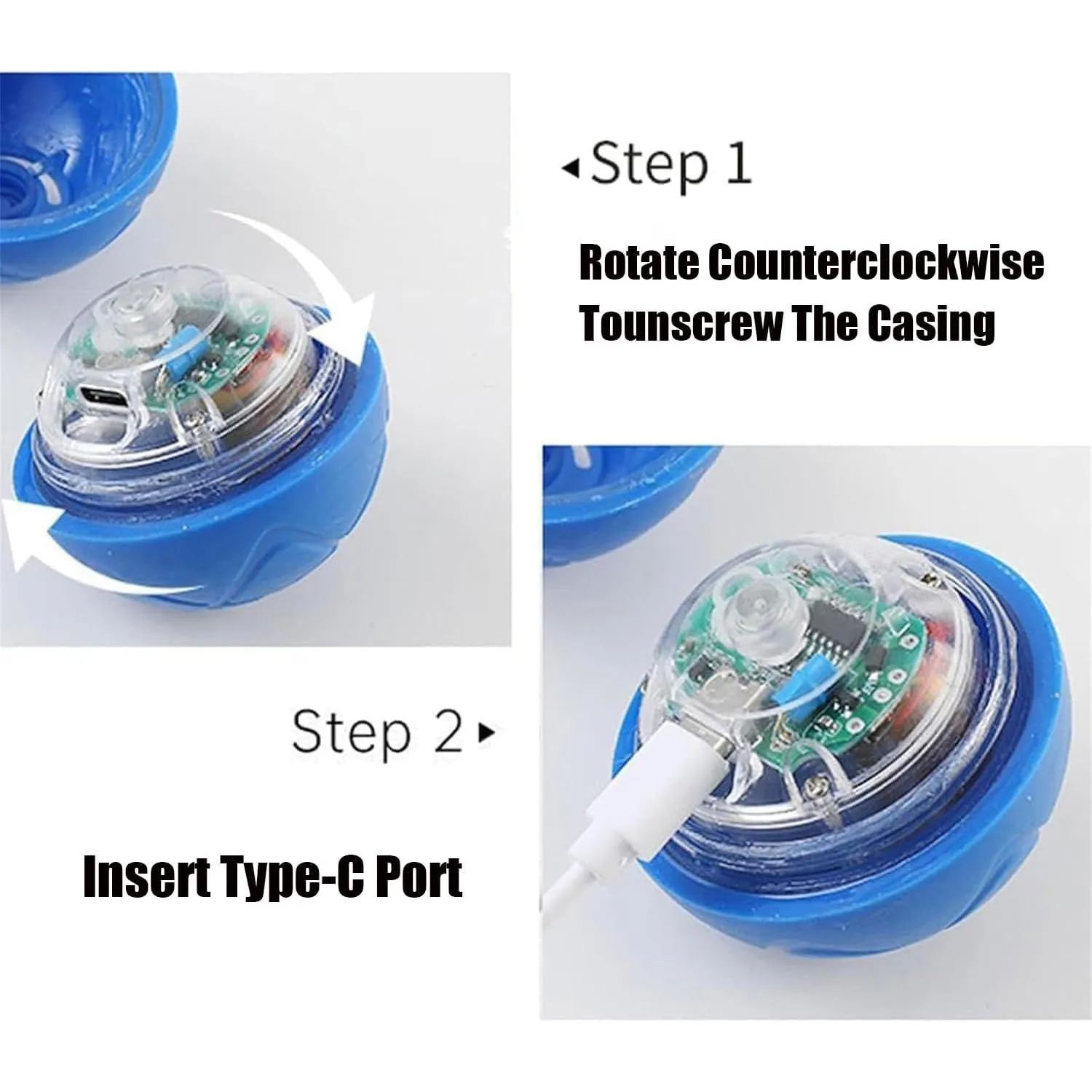 Pelota Inteligente Para Perros Con Movimiento Automático Y Luz LED Recargable 5
