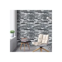 Papel Tapiz Timeet Autoadhesivo de Ladrillo Gris Vintage para Pared