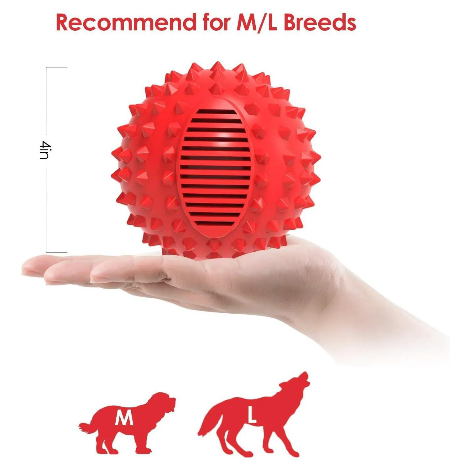 Pelota Chirriante Para Perros Resistente Con Sabor A Carne Ideal Para Masticadores 8