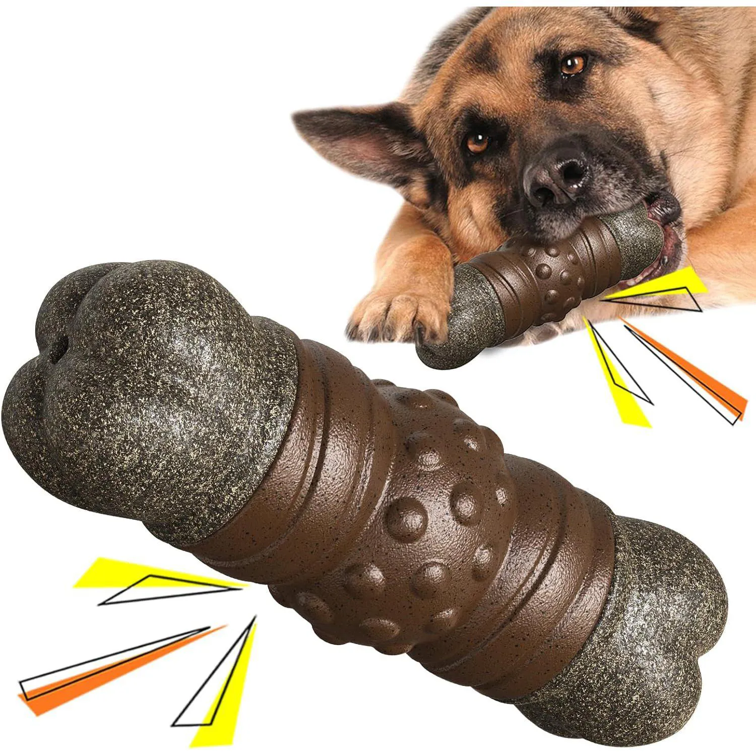 Juguete Masticable Para Perros Resistente Con Sonido Chirriante Que Limpia Dientes
