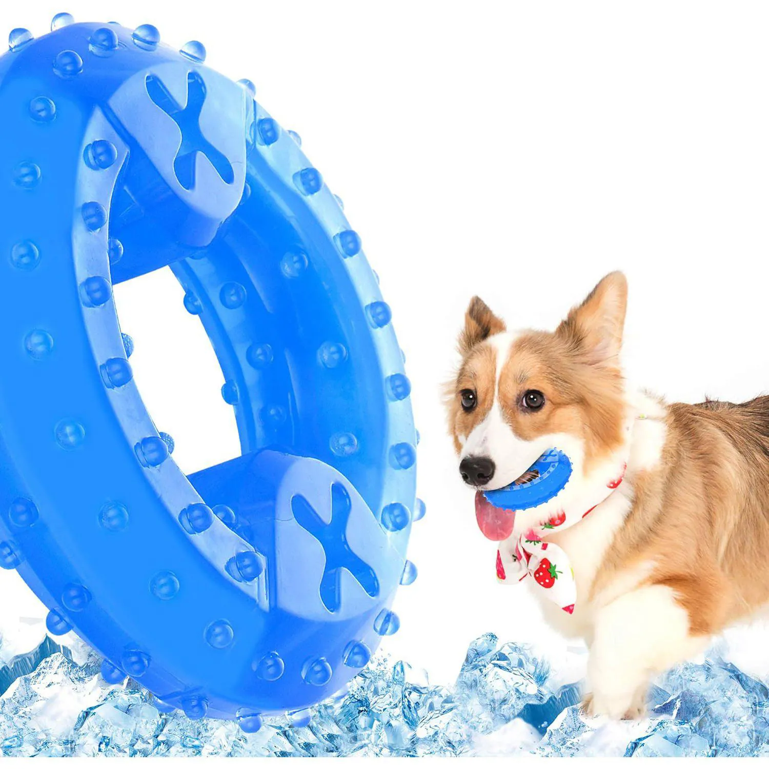 Juguete Refrescante Para Perros Con Diseño Congelable Y Anillo Masticable