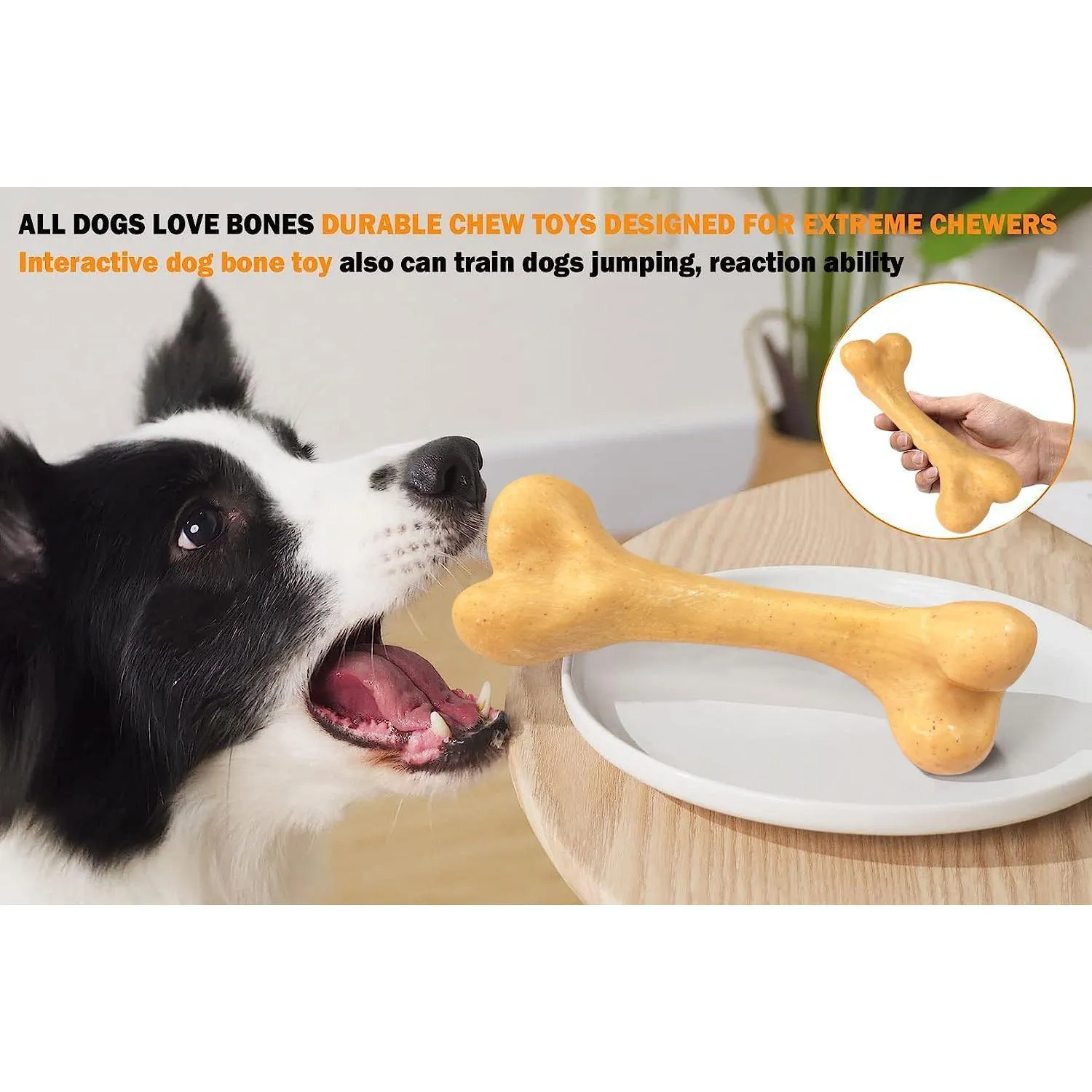 Juguete Masticable Para Perros De Nailon Indestructible Con Sabor A Pollo 4