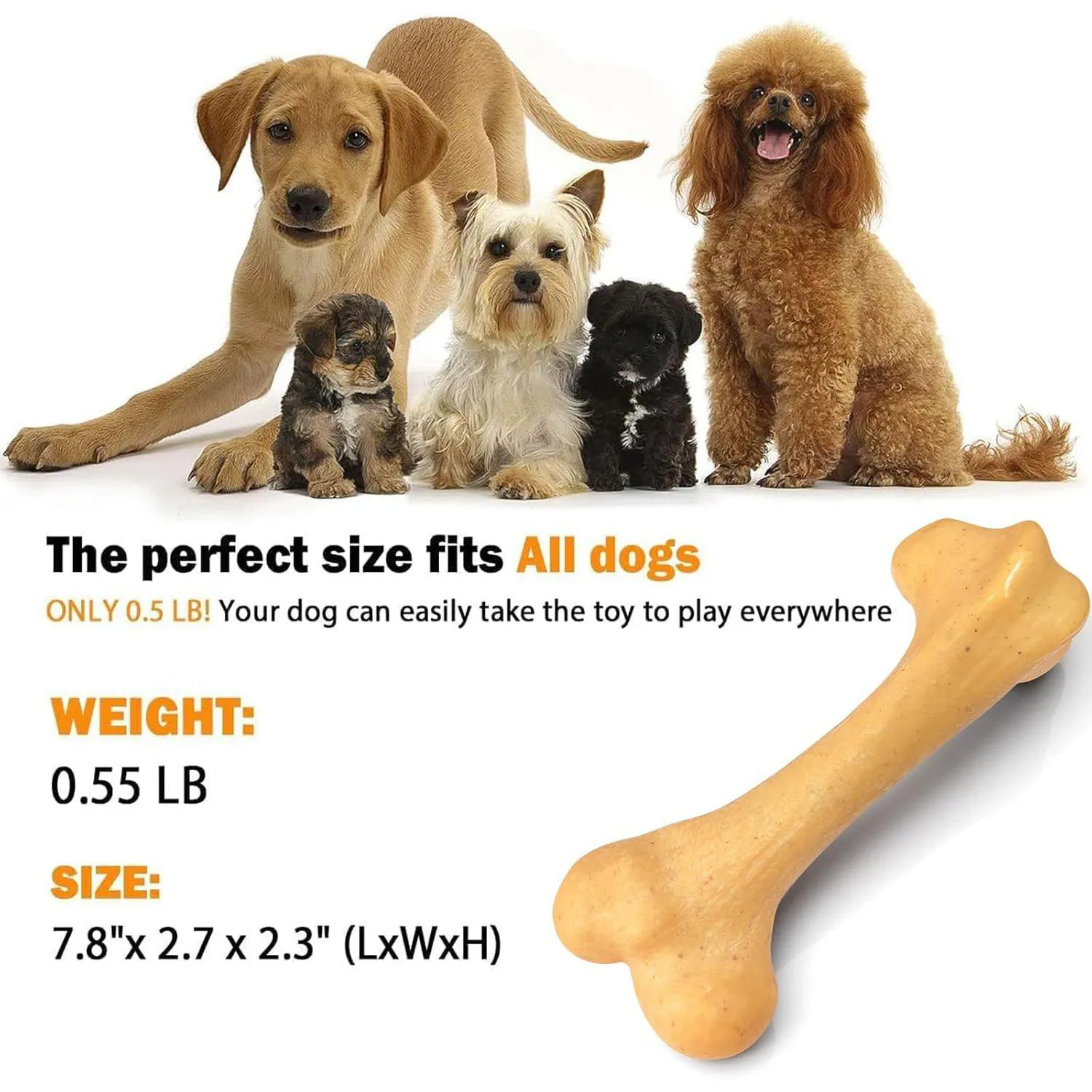 Juguete Masticable Para Perros De Nailon Indestructible Con Sabor A Pollo 5