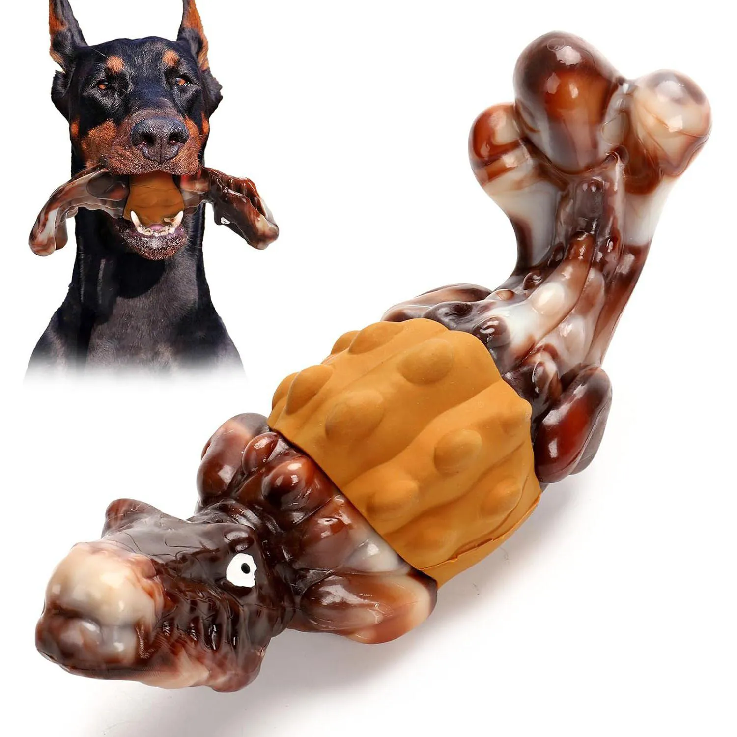 Pelota Resistente Para Perros Con Sabor A Tocino Ideal Para Masticadores Agresivos