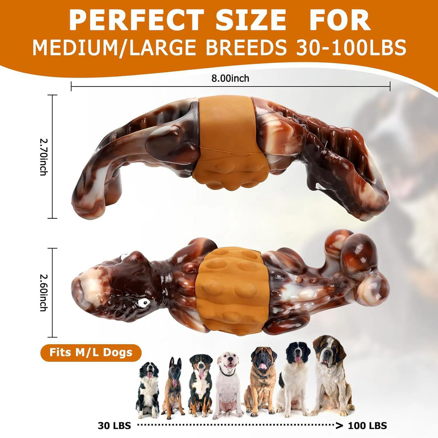 Pelota Resistente Para Perros Con Sabor A Tocino Ideal Para Masticadores Agresivos