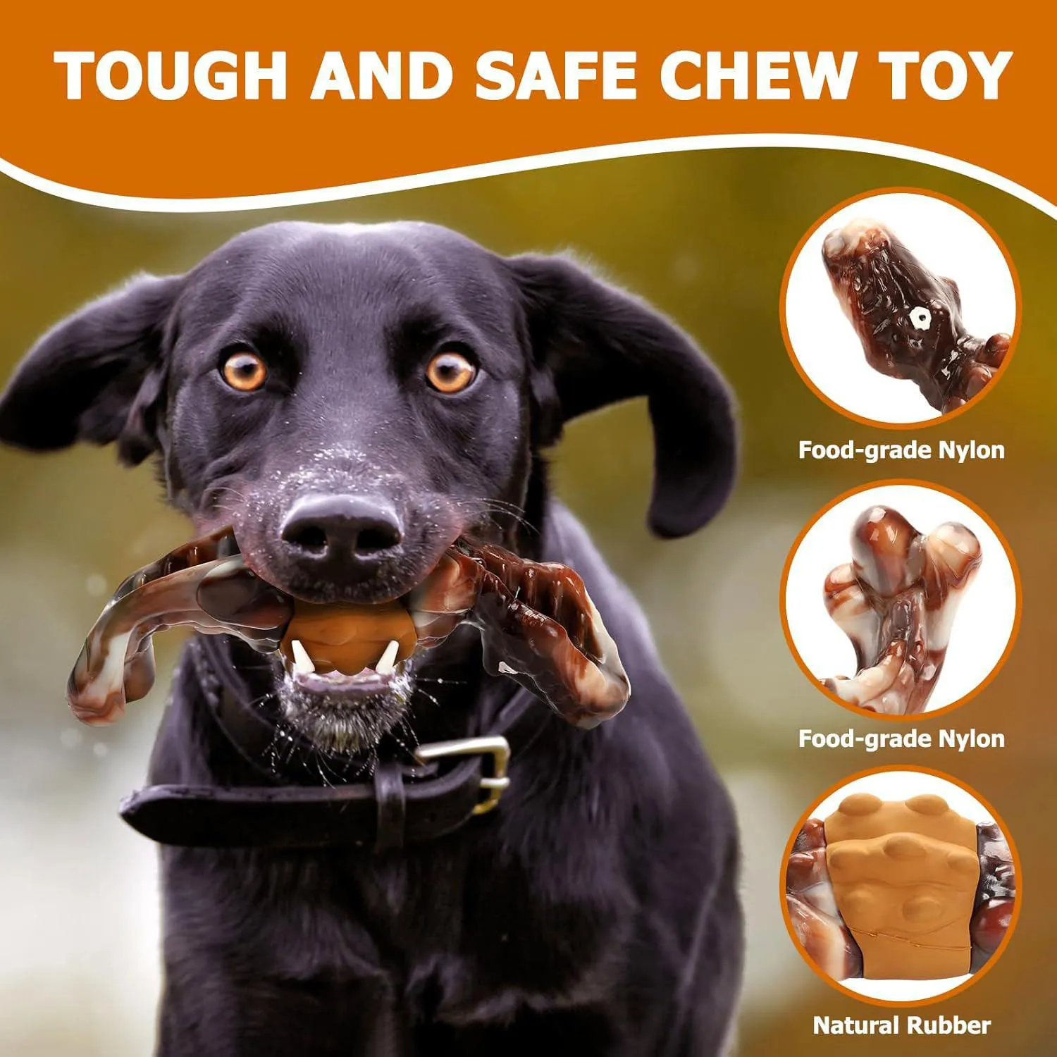 Pelota Resistente Para Perros Con Sabor A Tocino Ideal Para Masticadores Agresivos 3
