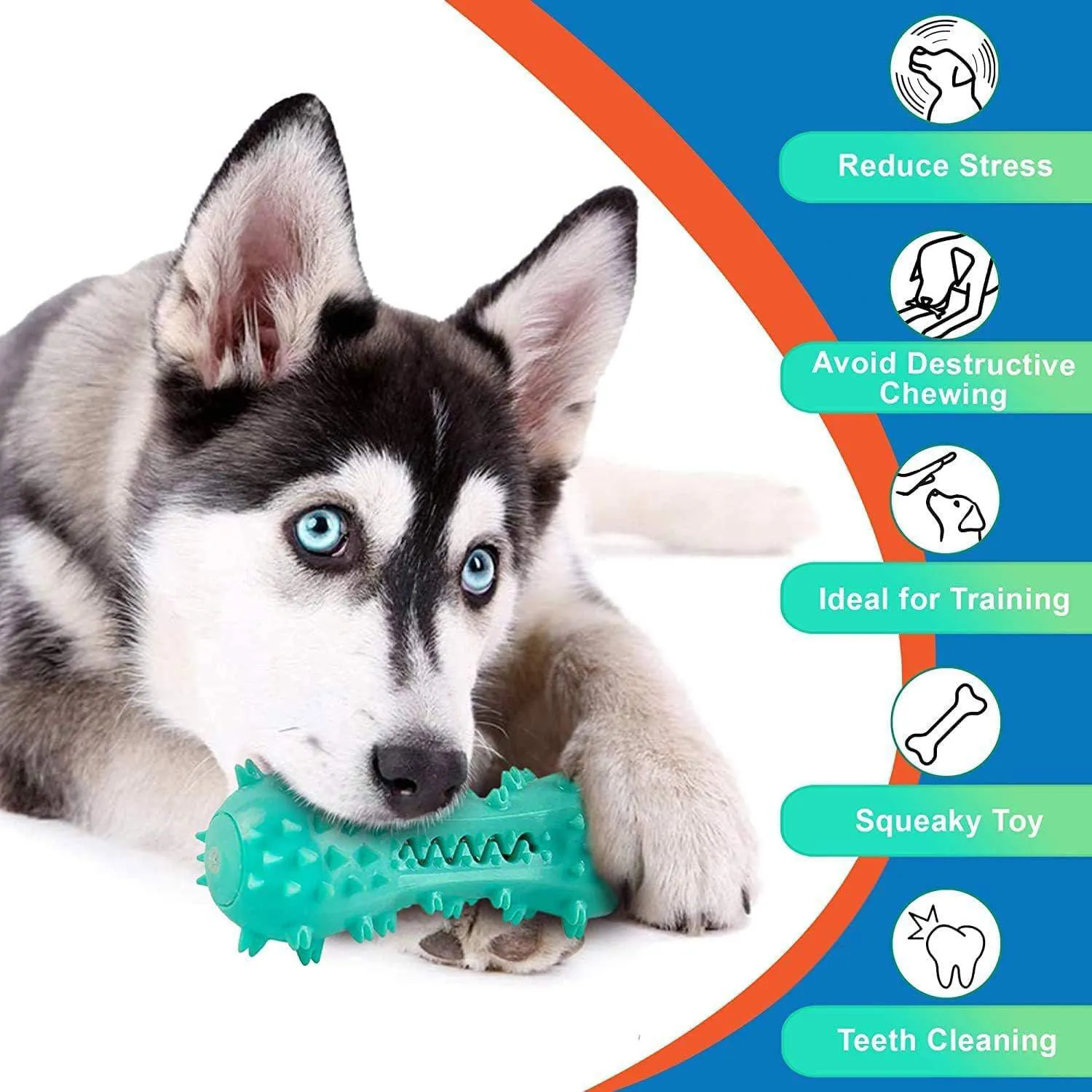 Juguete Masticable Para Perros Con Diseño De Cepillo Dental Para Limpieza Bucal 3