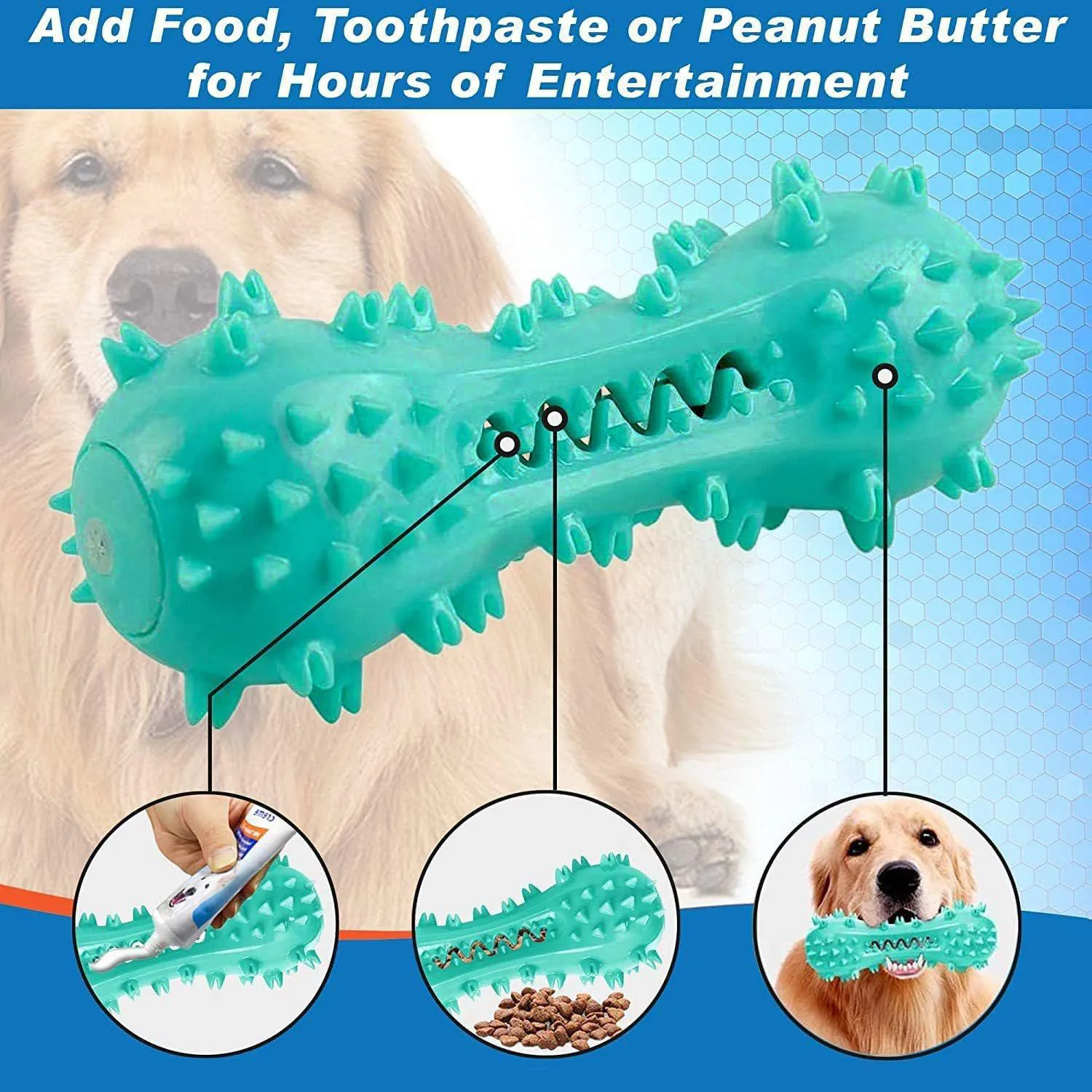 Juguete Masticable Para Perros Con Diseño De Cepillo Dental Para Limpieza Bucal 5