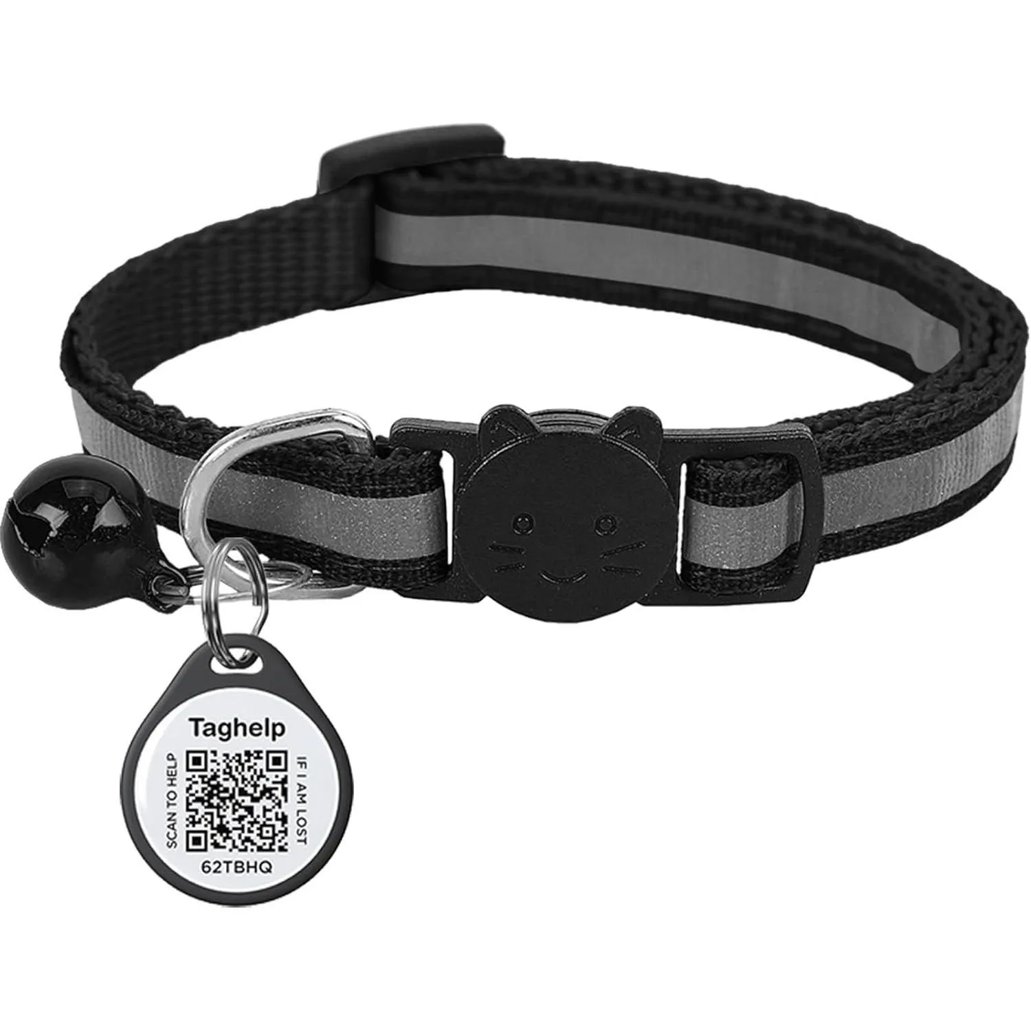 Collar Gato Taghelp Reflectante con Chapita QR de Identificación Segura 8