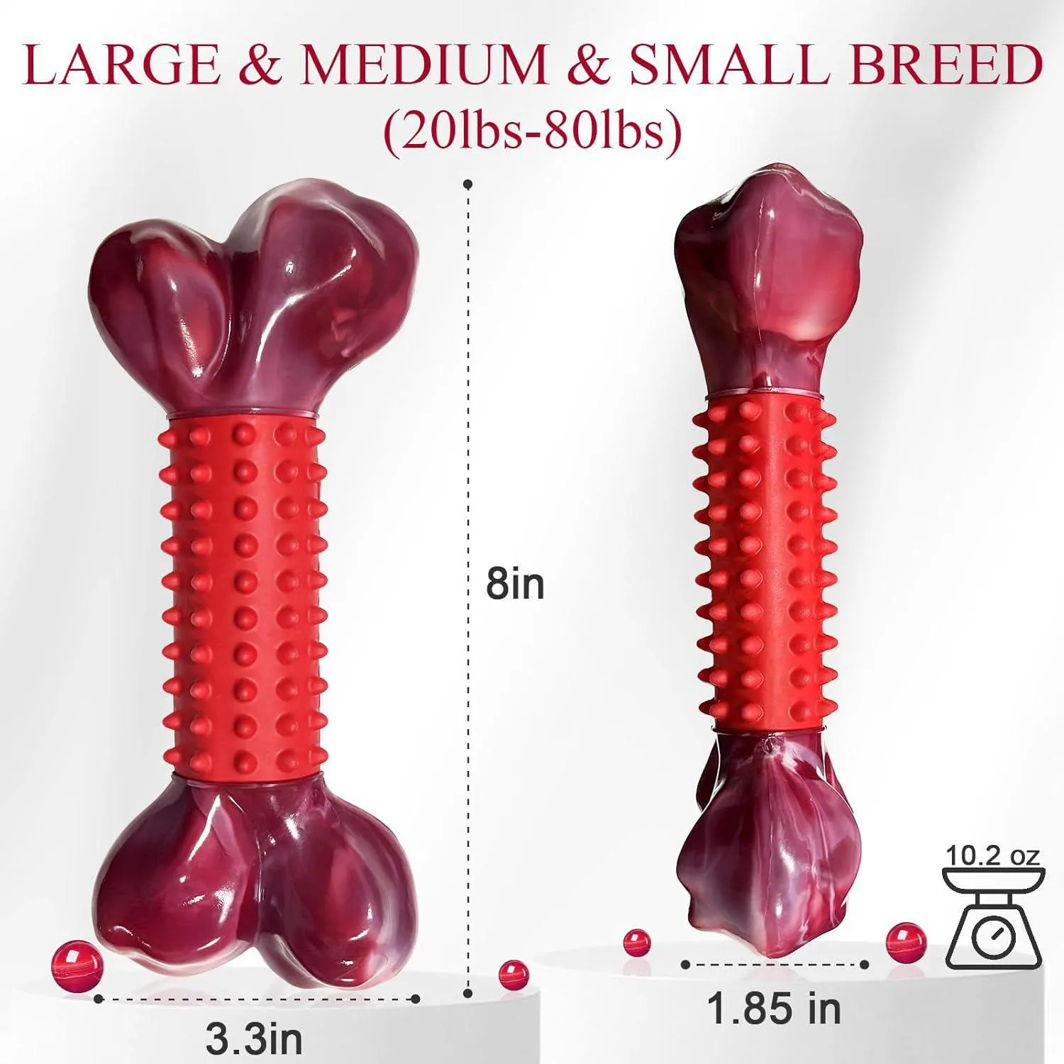 Juguete Masticable Para Perros De Nailon Y Goma Con Sabor A Carne Resistente 4