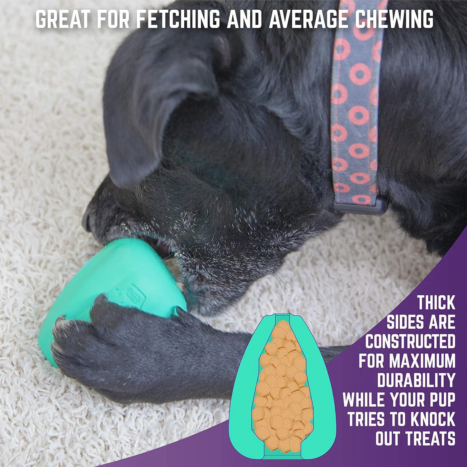 Juguete De Goma Natural Para Perros Súper Resistente Paquete De Dos Chew King 5