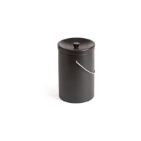 Cubo de Compost de Cerámica Negra con Filtro Antiodor