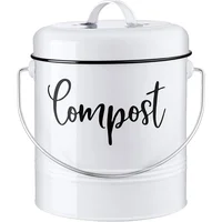 Cubo de Compost de Cocina Estilo Granja con Filtros Antiodor