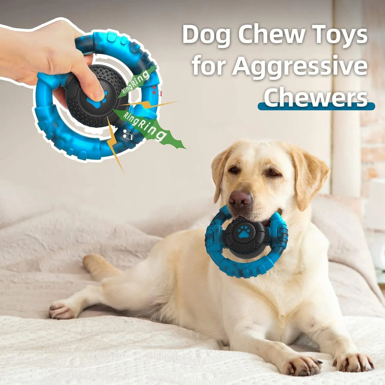 Juguete Chirriante Resistente Para Perros Masticadores Agresivos 3