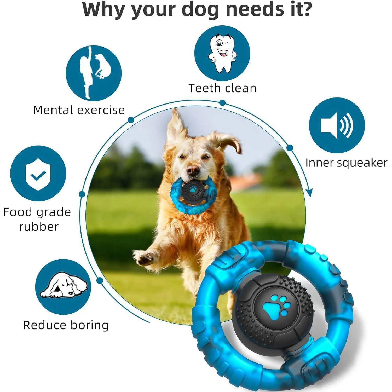 Juguete Chirriante Resistente Para Perros Masticadores Agresivos 5