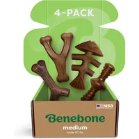 Paquete De Juguetes Benebone Para Perros Con Sabor Real Y Diseño Ergonómico