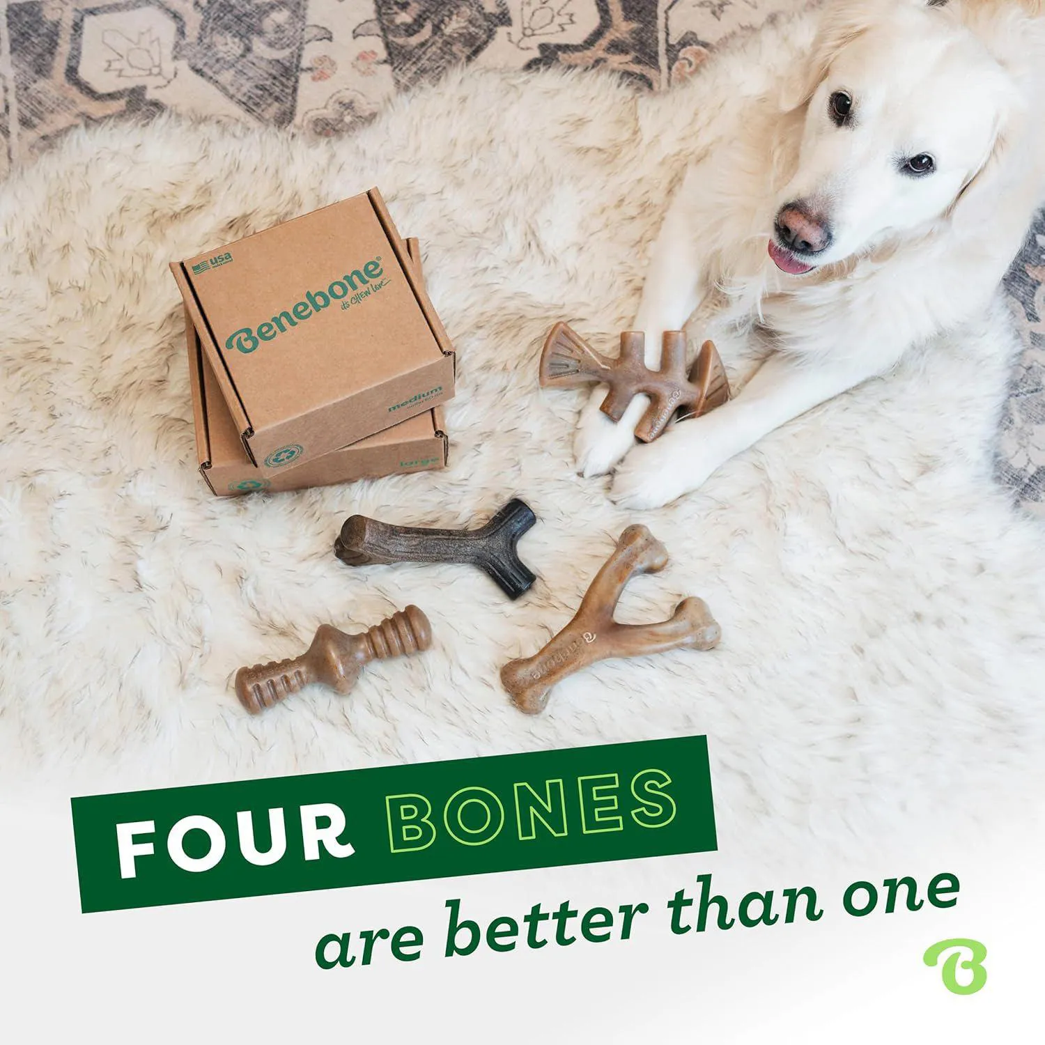 Paquete De Juguetes Benebone Para Perros Con Sabor Real Y Diseño Ergonómico 4